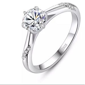 Moissanite diamante engagement bridal wedding ring